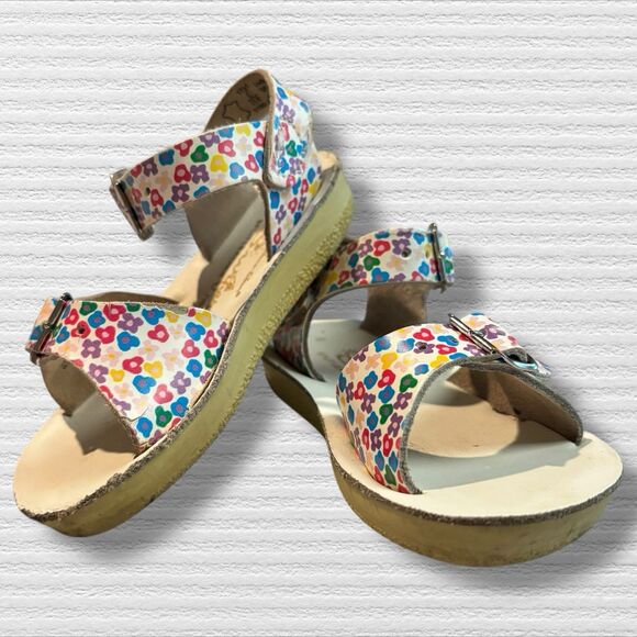 Saltwater Sandals Sun San Surfer - Floral - Play Condition Size 6 - Picture 1 of 9